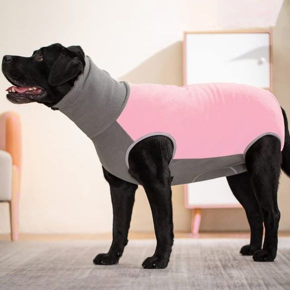 Dog Winter Jacket Polar Fleece Pet Warm Vest Medium Large Dogs Walking - Picture 7 of 7